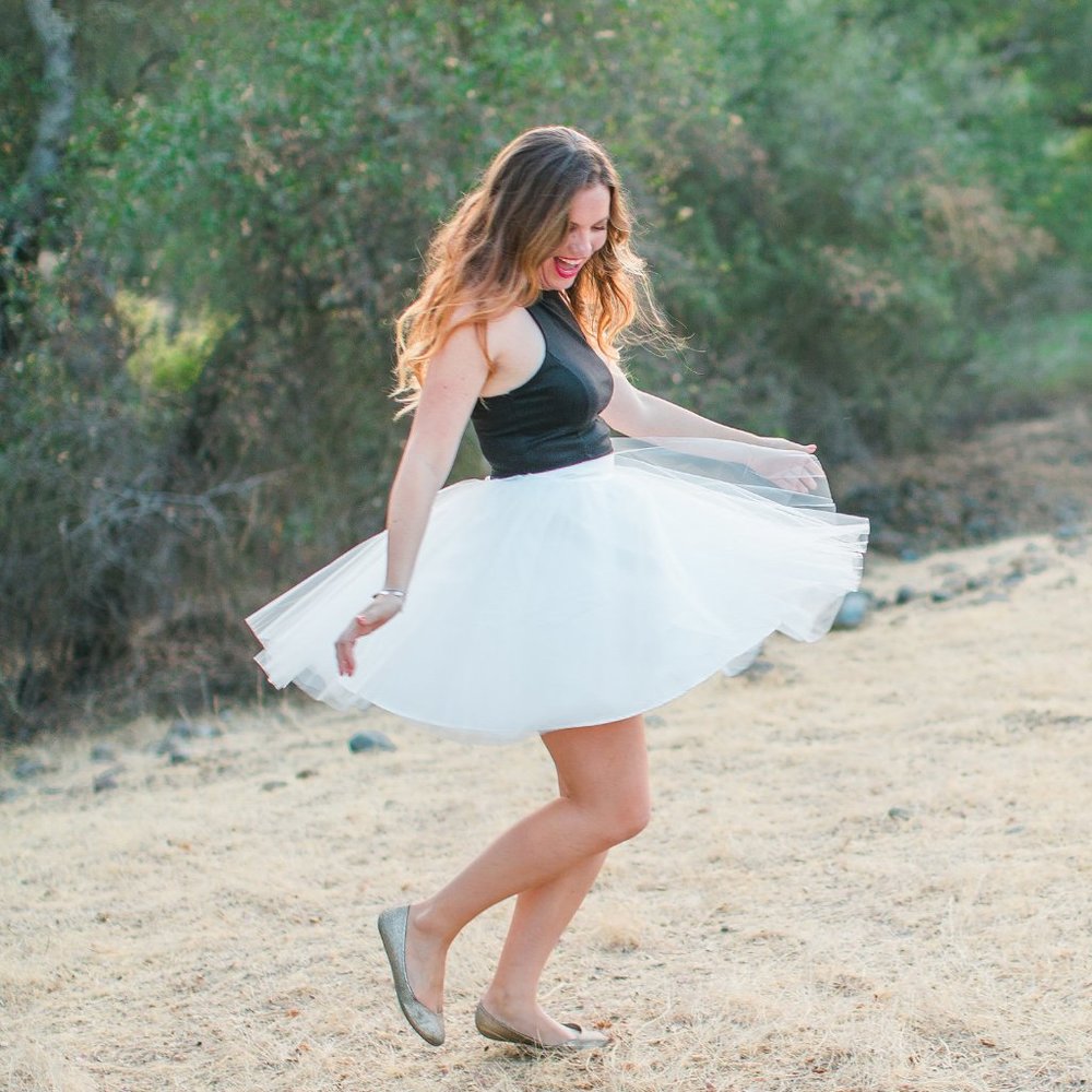 Space 46 Ivory Tulle Skirt